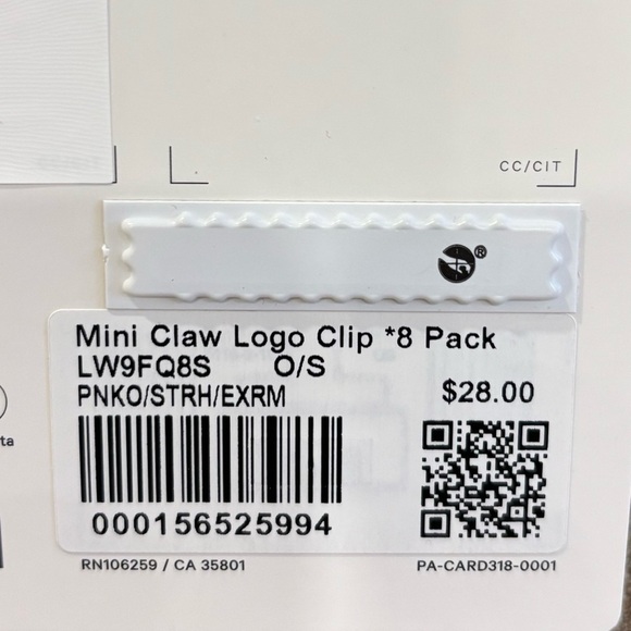 NWT Lululemon Mini Claw Logo Clips 8 Pack Multi Colored - Picture 3 of 3